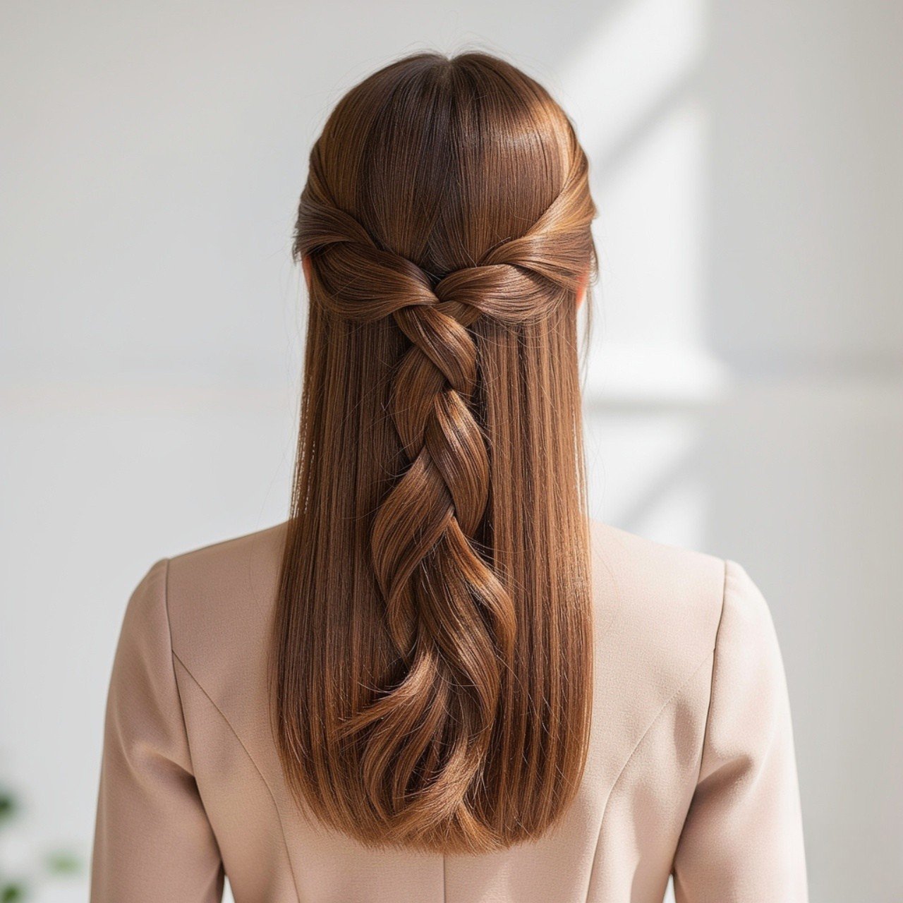 Straight Hair Waterfall Twist