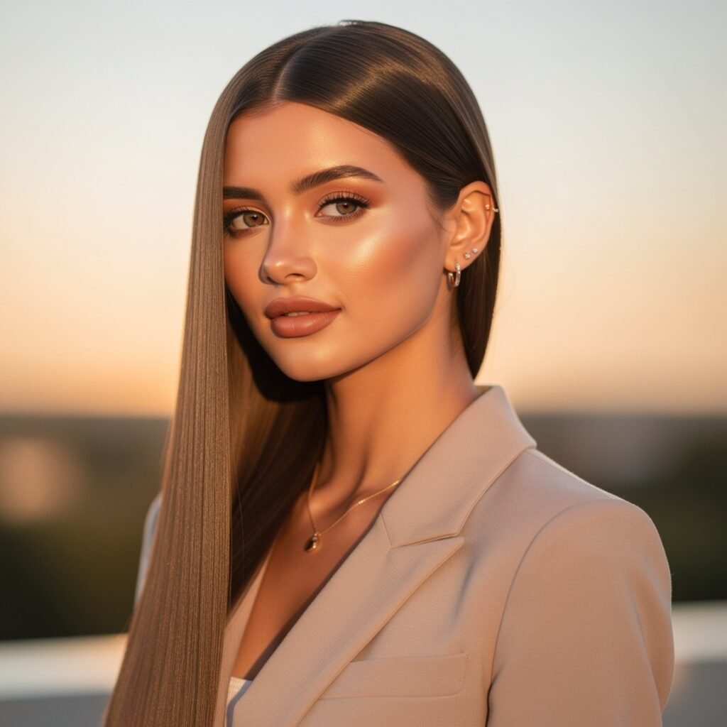 15 Trending Simple Easy Hairstyles That Look Stylish Every Day 12 Straight and Sleek Hair 1
