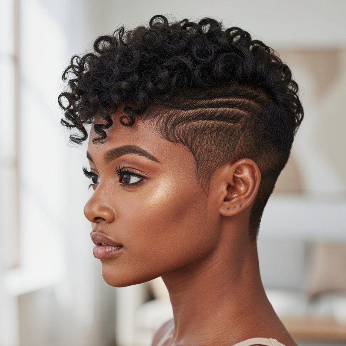 TWA Teeny Weeny Afro Styled as a