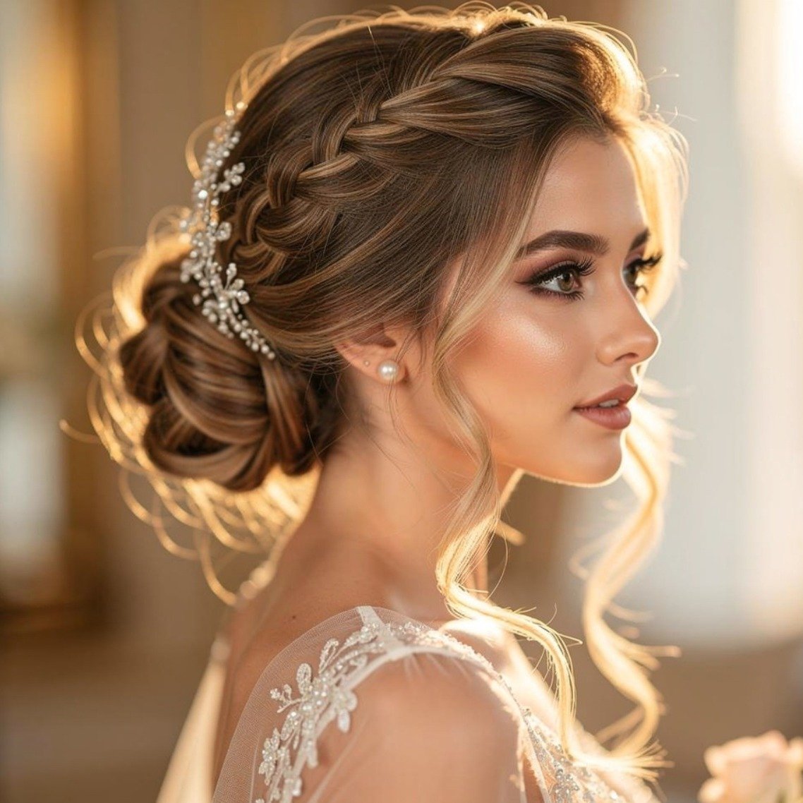 15 Simple Wedding Hairstyles That Look Elegant and Timeless 12 Textured Bridal Bun