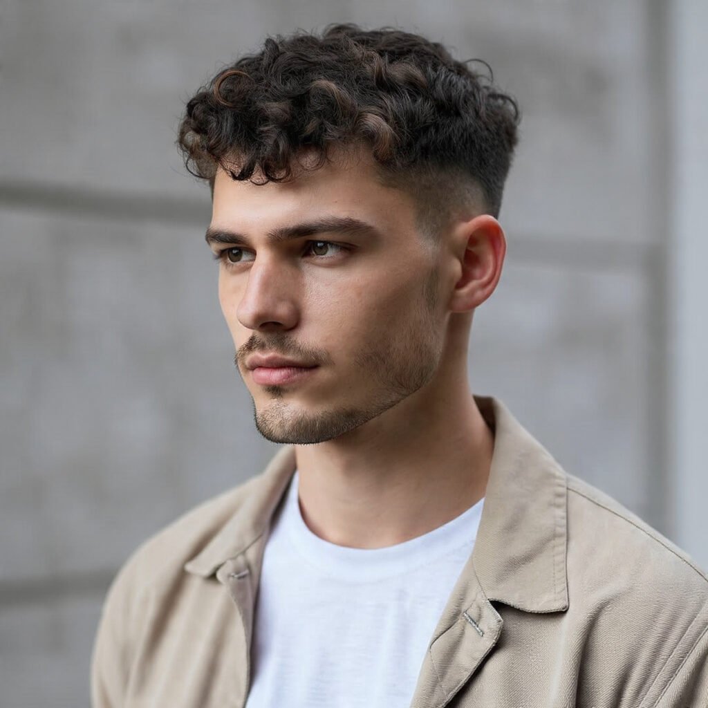 Textured Curly Crop For Men