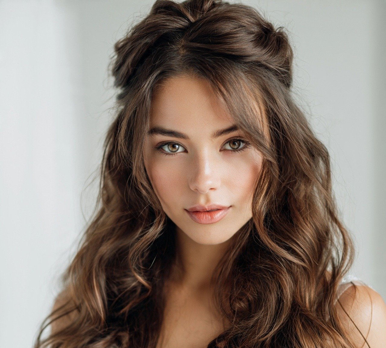 Wedding Hairstyles for Long Hair: 15 Trending Ideas for Your Big Day 15 Textured Half Up Knot With Waves Wedding Hairstyle For Long Hair