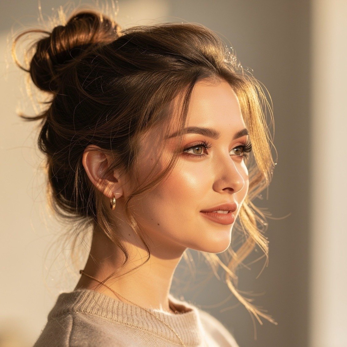 15 Trending Simple Elegant Hairstyles for Everyday and Special Events 15 Textured Mid Bun