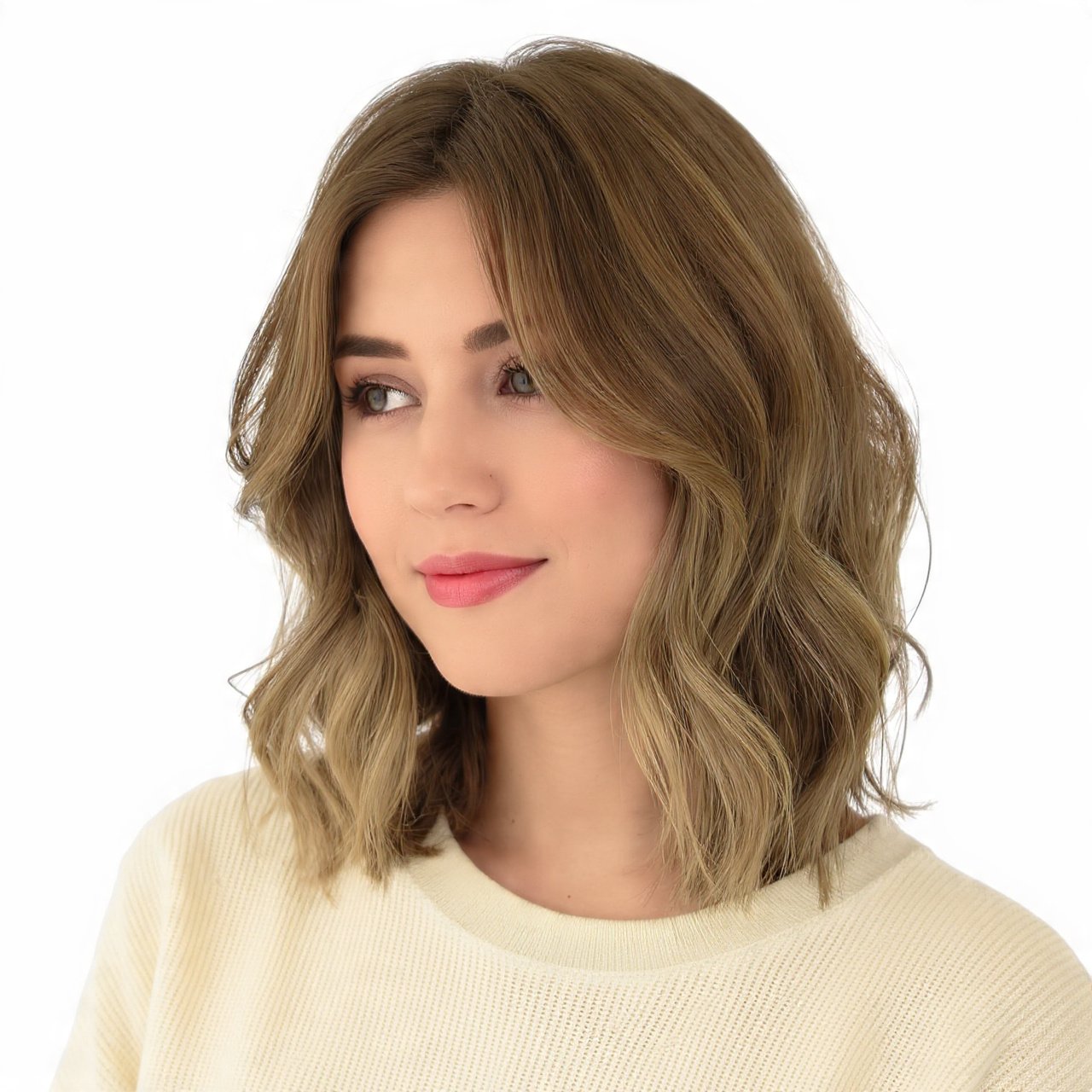 Textured Wavy Lob Long Bob