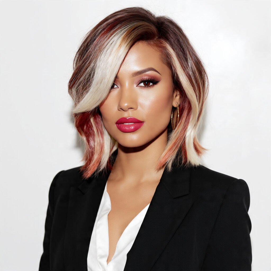 Layered Bob Hairstyles: 13 Gorgeous Ideas for Every Hair Type and Face Shape 10 The Layered Bob with Money Piece Highlights