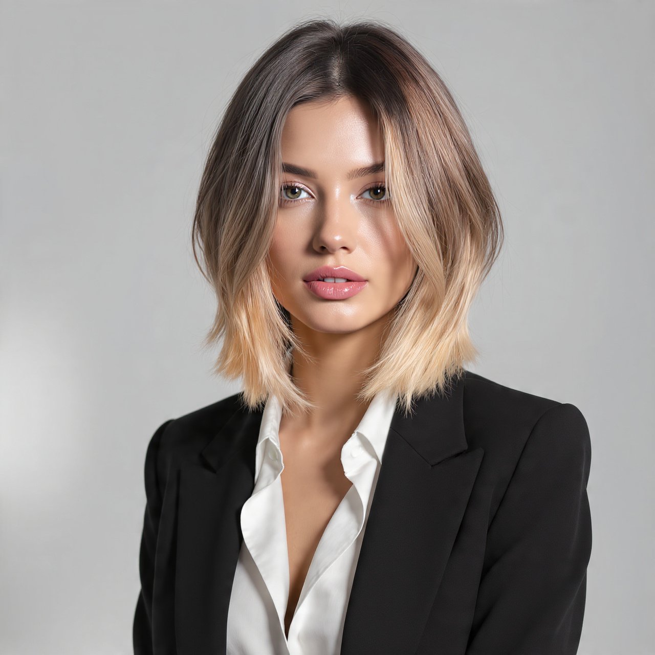 The Lob with Balayage Color