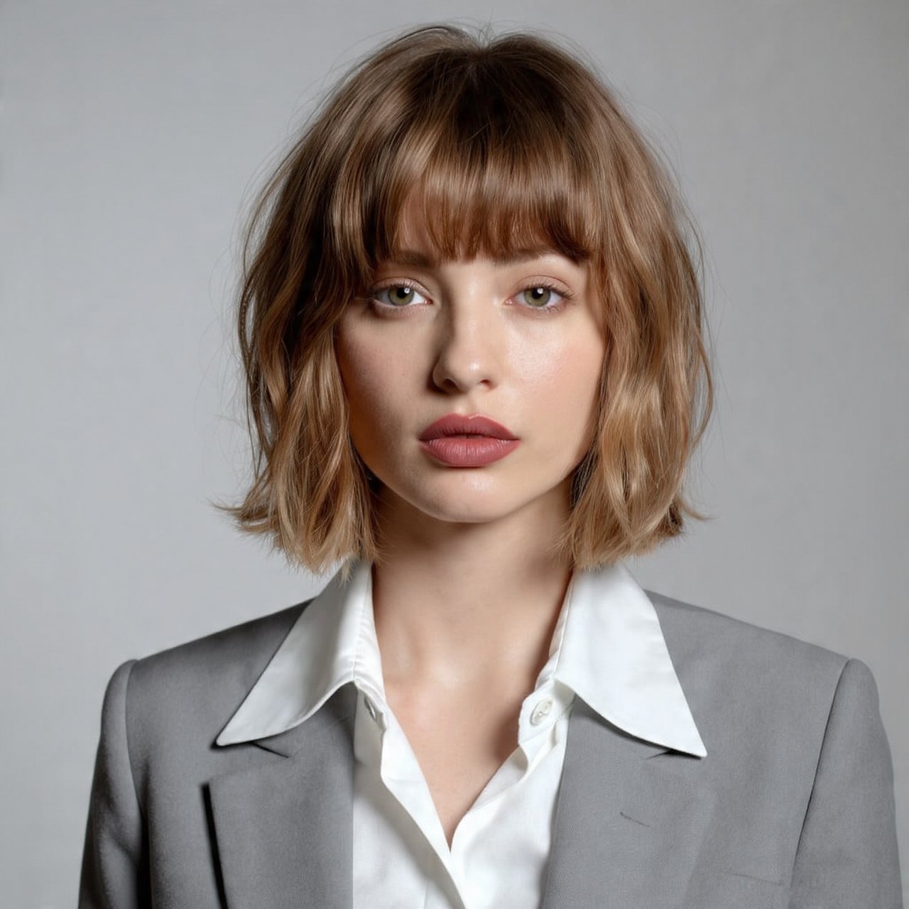 The Lob with Curtain Bangs
