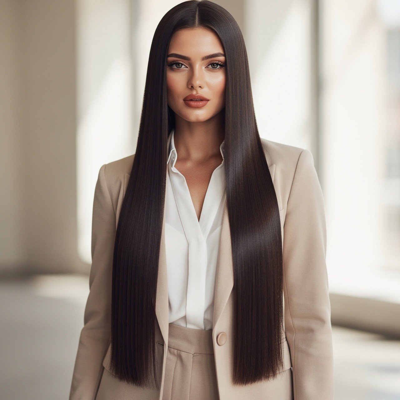 Blunt Cut for Long Hairs