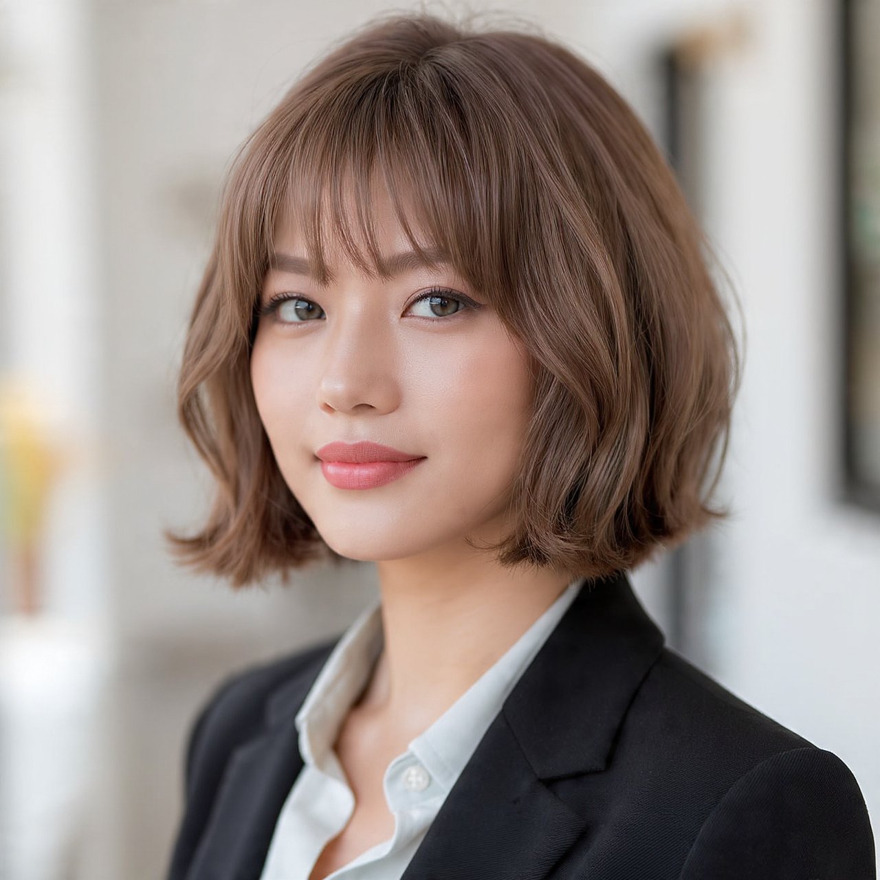 Short Bob Hairstyles: 15 Stunning Ideas for Every Hair Type 8 The Short Bob with Curtain Bangs