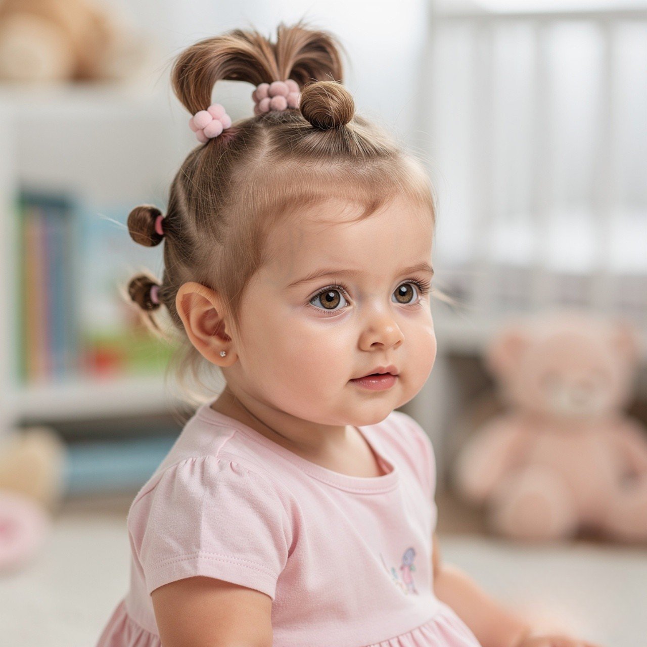 Tiny Bubble Ponytail Toddler Hairstyle