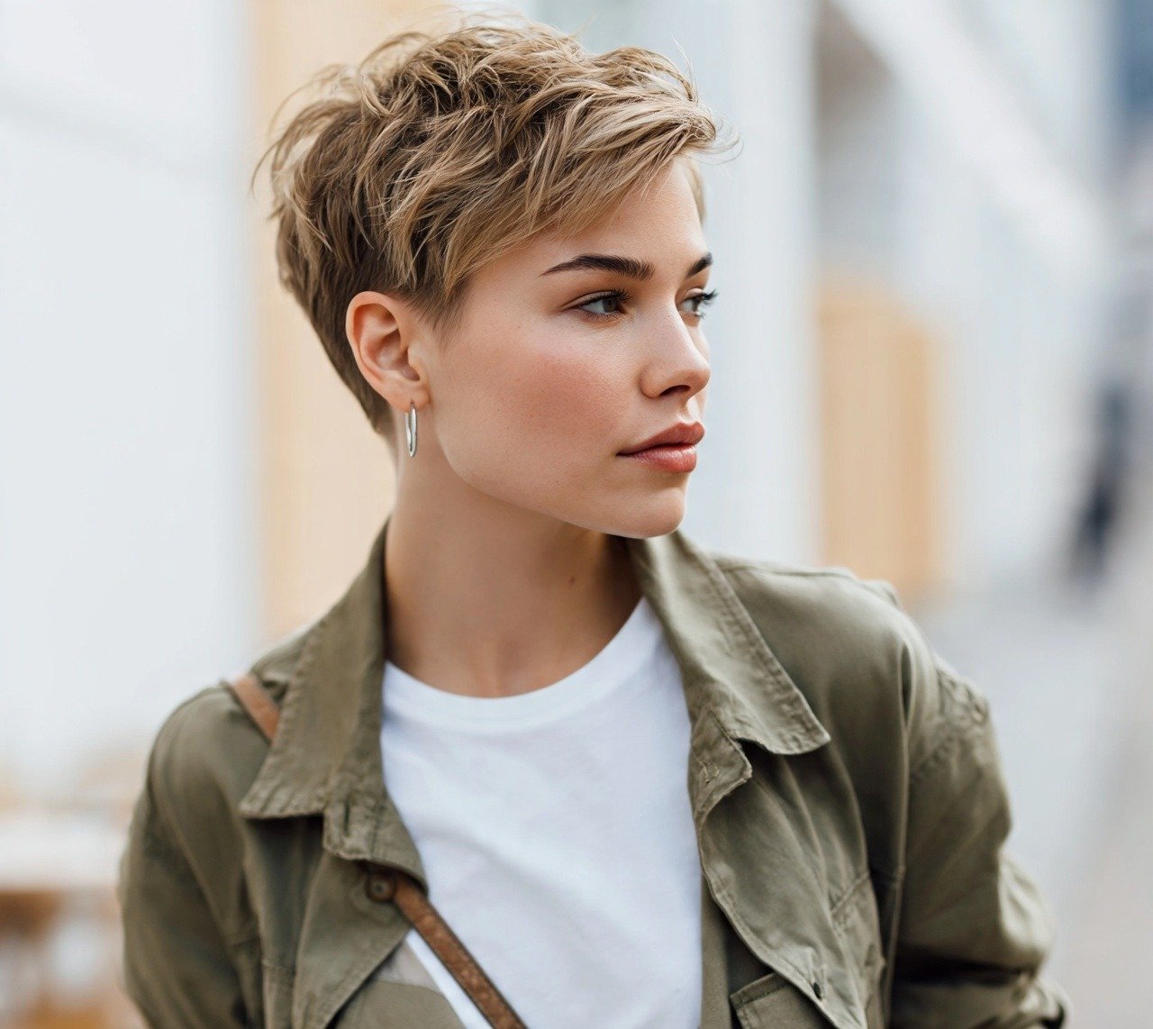 Tousled Pixie with Undercut For Short Hairs