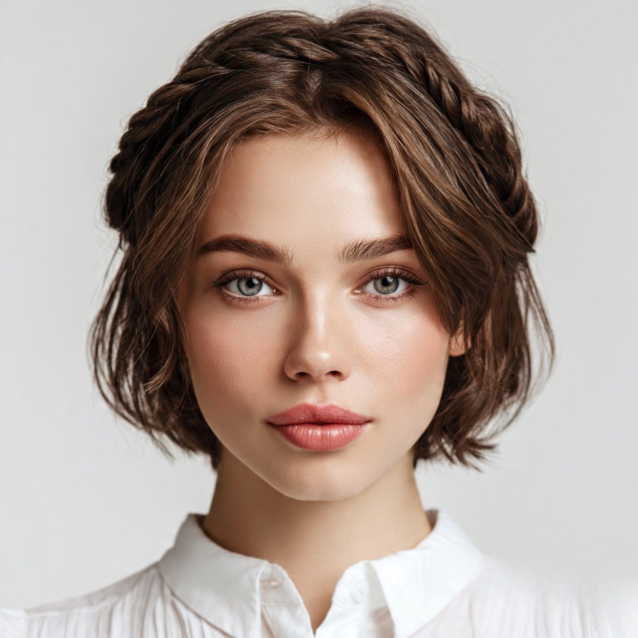 Twisted Front Sections For Short Hair