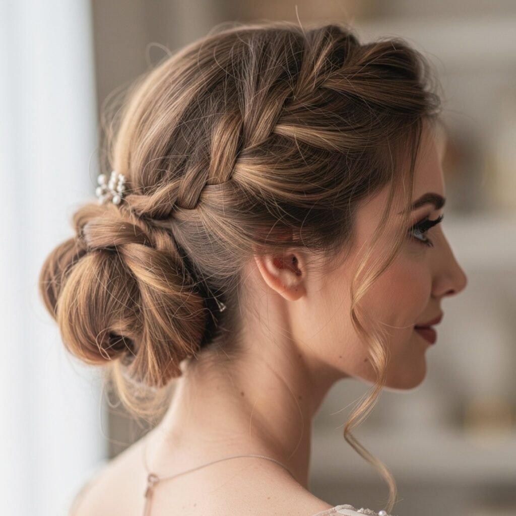15 Trending Simple Hairstyles for Wedding for Brides, Bridesmaids, and Guests 7 Twisted Low Bun 1