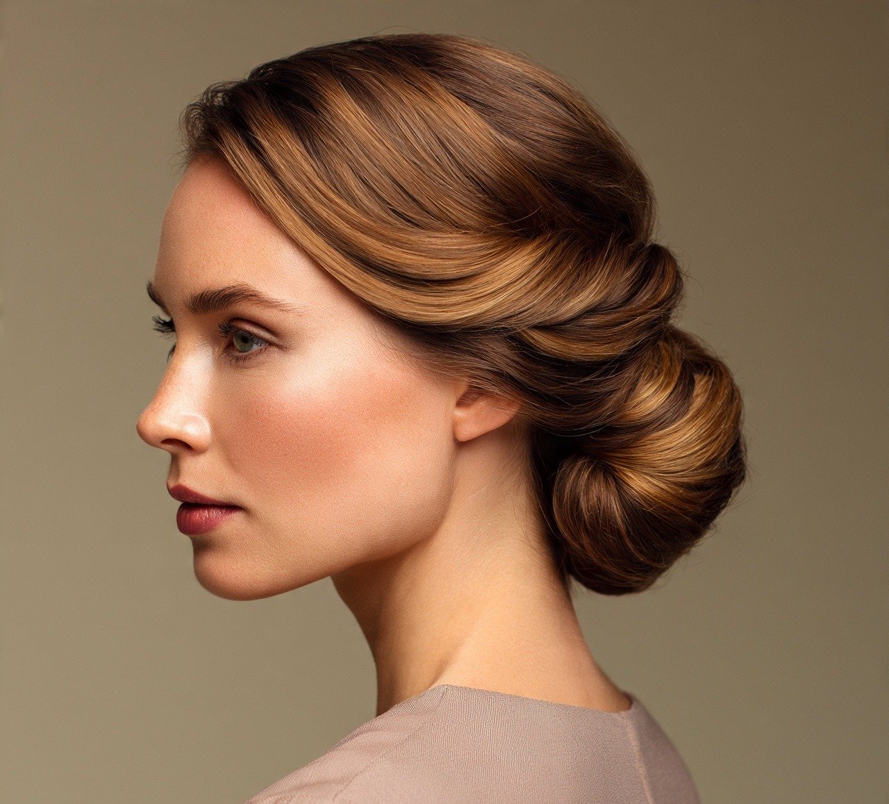 Twisted Low Bun Formal Long Hair