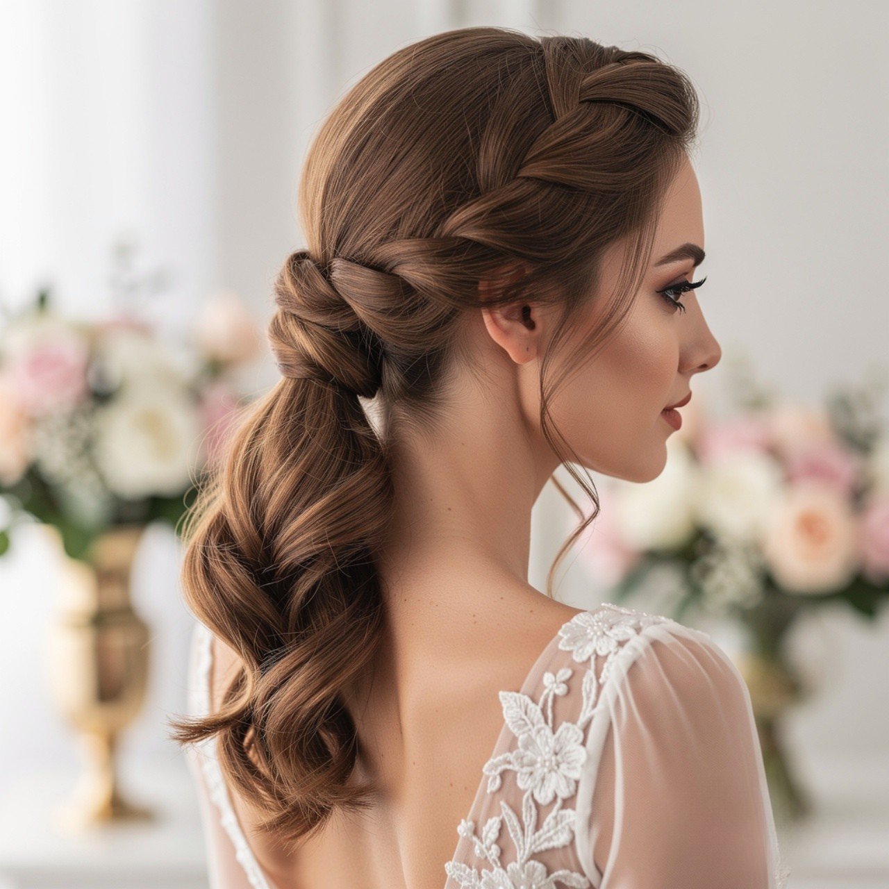 15 Trending Easy Wedding Guest Hairstyles for Elegant Looks 12 Twisted Low Ponytail Wedding Guest Hairstyle