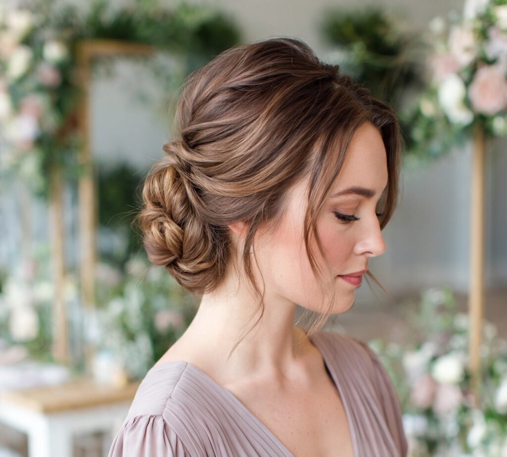 13 Stunning Wedding Hairstyles for Bridesmaids (With Styling Tips) 12 Twisted Side Bun