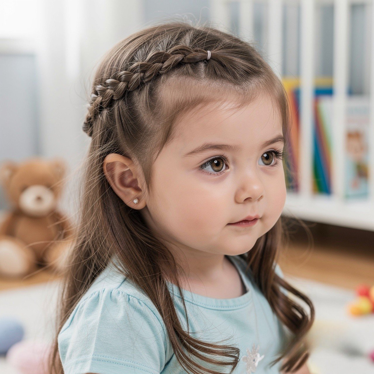 Twisted Side Sections Toddler Hairstyle
