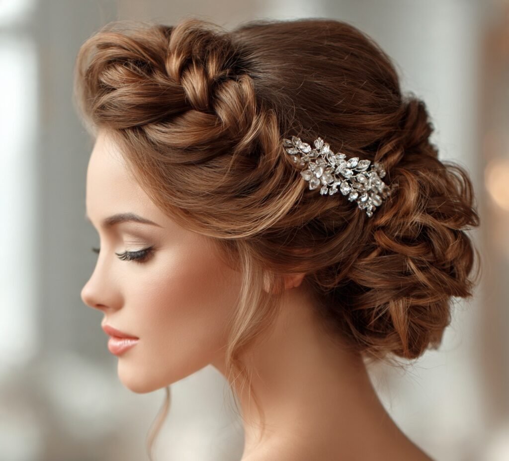 15 Trending Formal Hairstyles for Long Hair You'll Want to Try 13 Twisted Updo with Accessory Integration