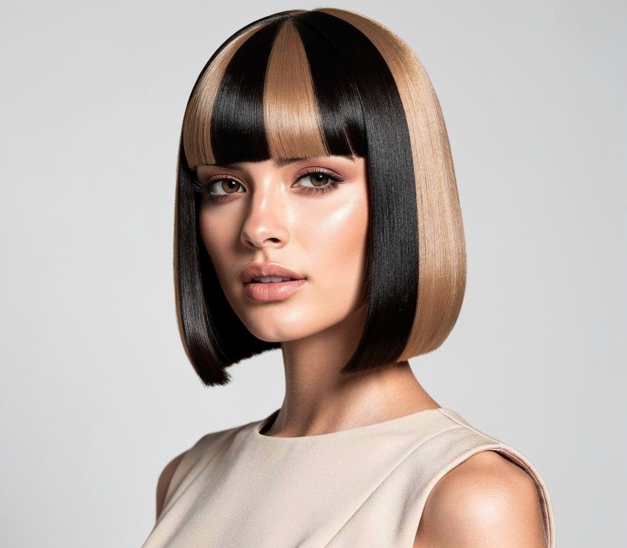 Two Tone Straight Bob 1
