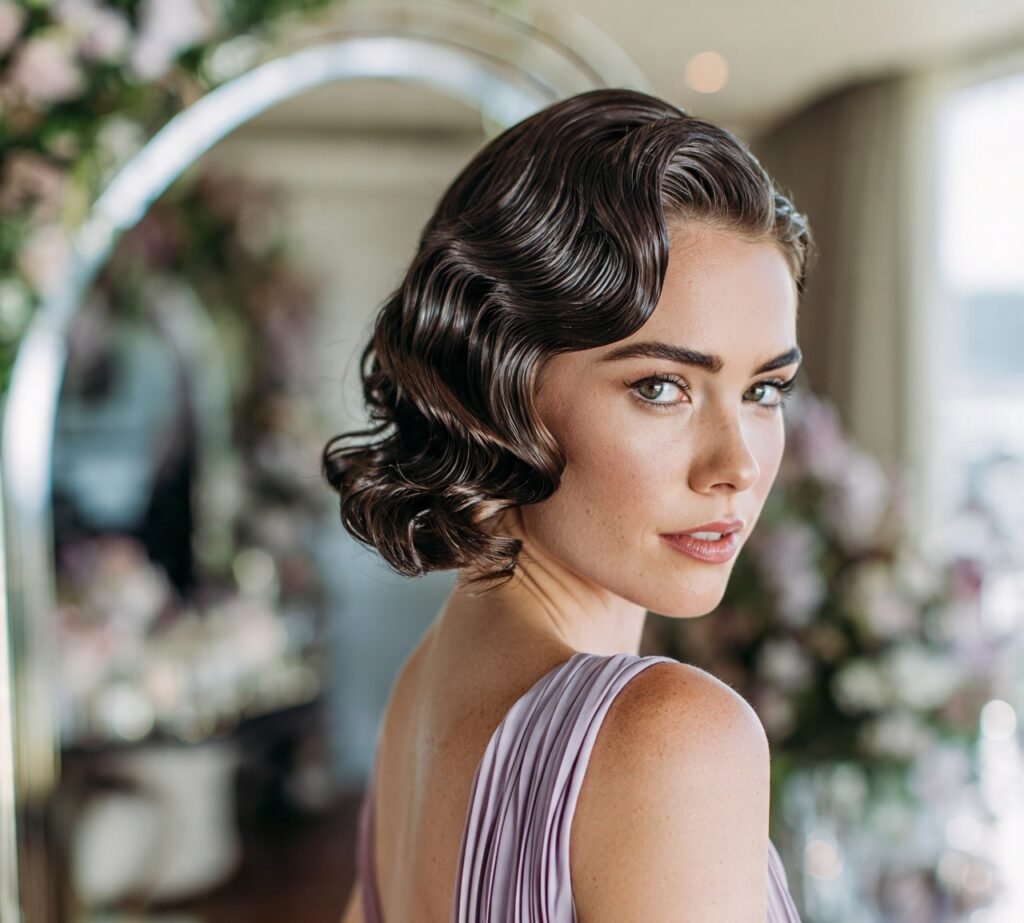 13 Stunning Wedding Hairstyles for Bridesmaids (With Styling Tips) 8 Vintage Finger Waves