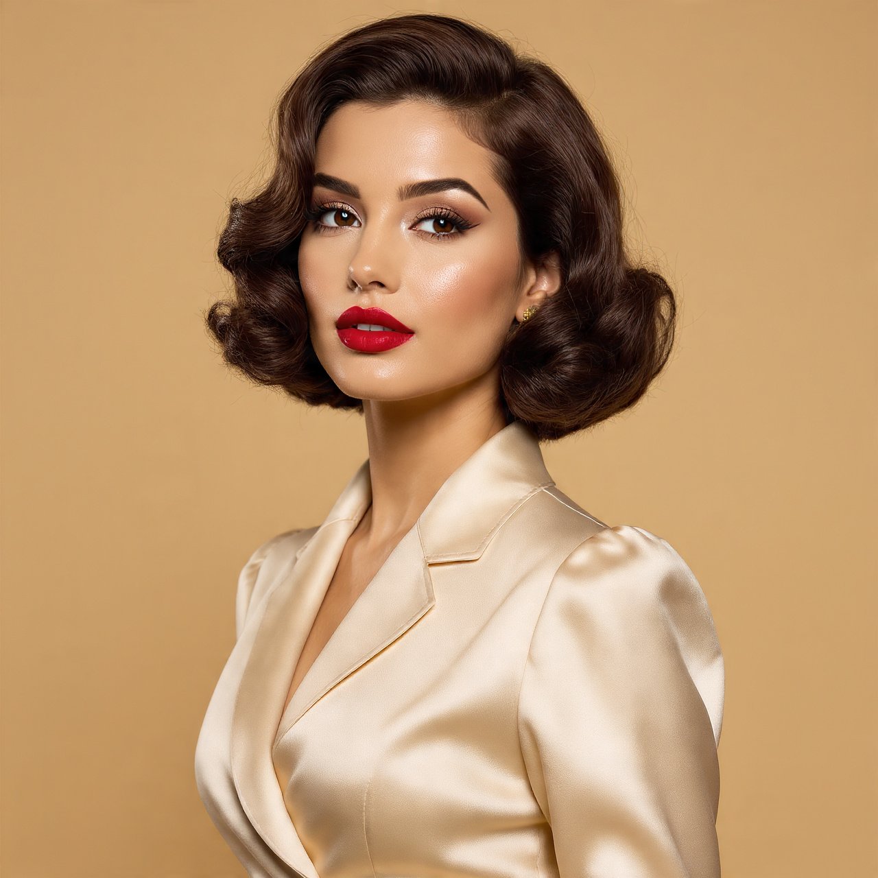 Vintage Inspired Wavy Bob