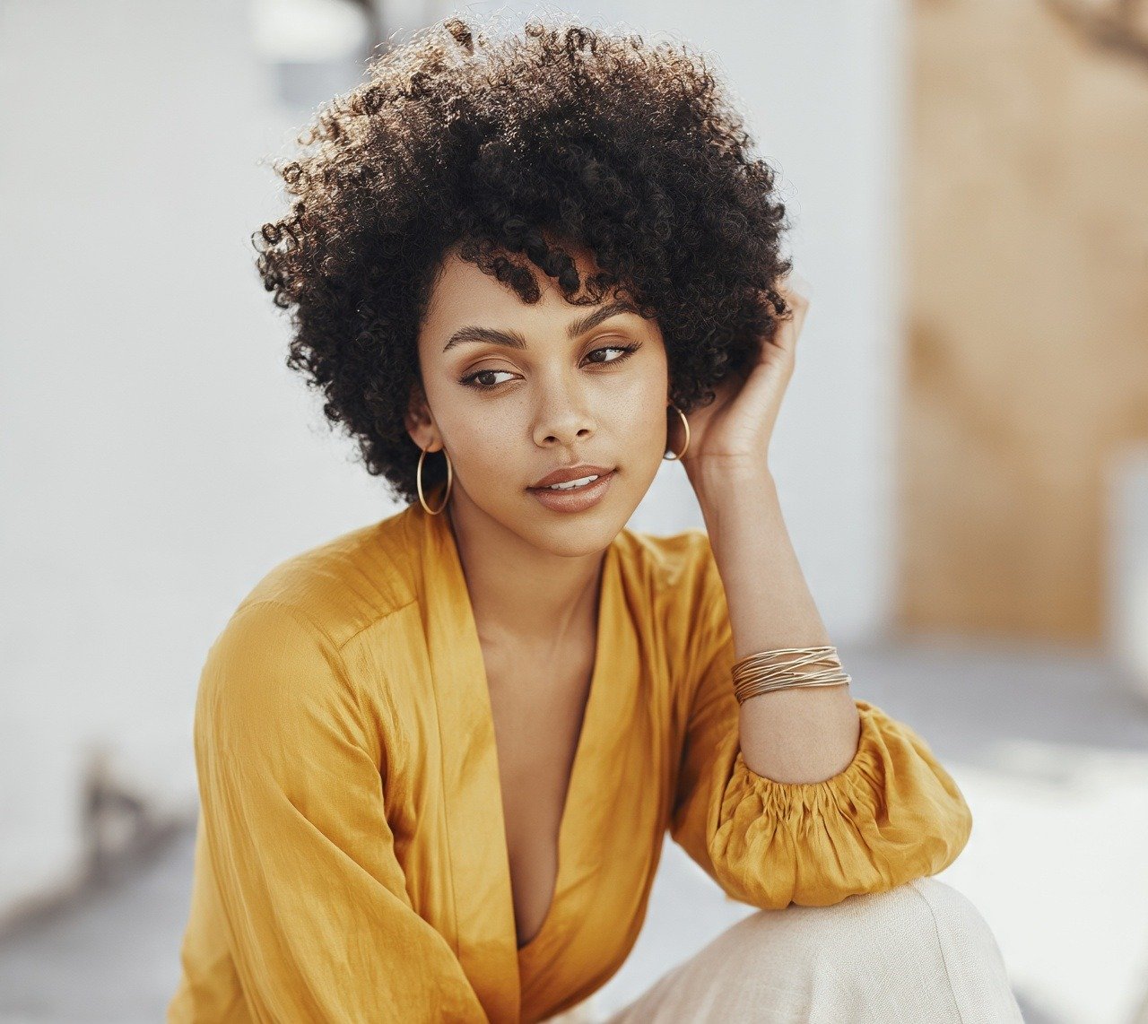 Voluminous Afro Crop Haircut
