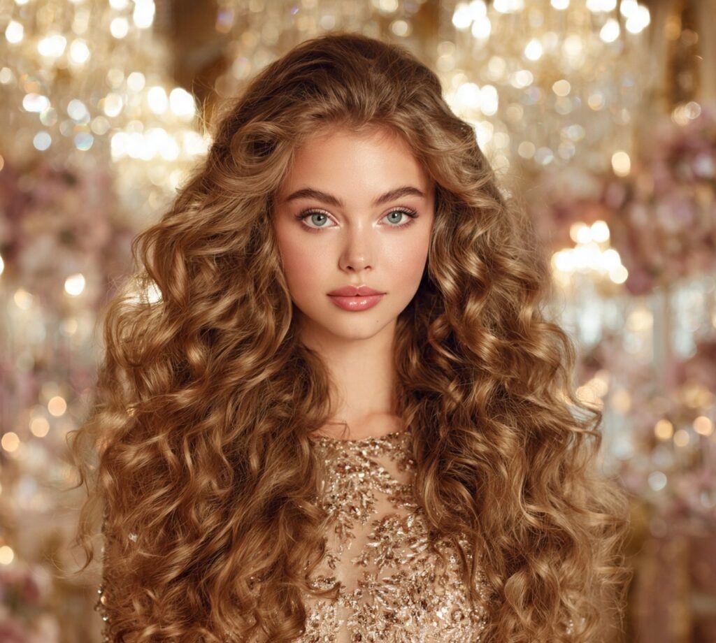 13 Stunning Prom Hairstyles for Long Hair Every Girl Will Love 7 Voluminous Curls Worn Down cropped