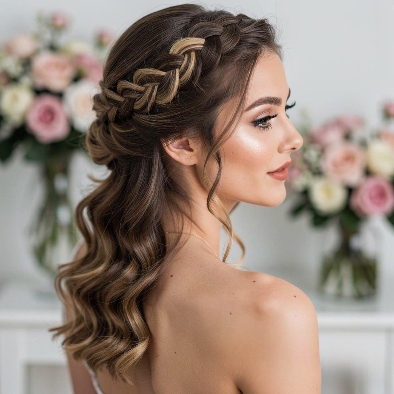 15 Trending Easy Wedding Guest Hairstyles for Elegant Looks 13 Waterfall Braid Wedding Guest Hairstyle