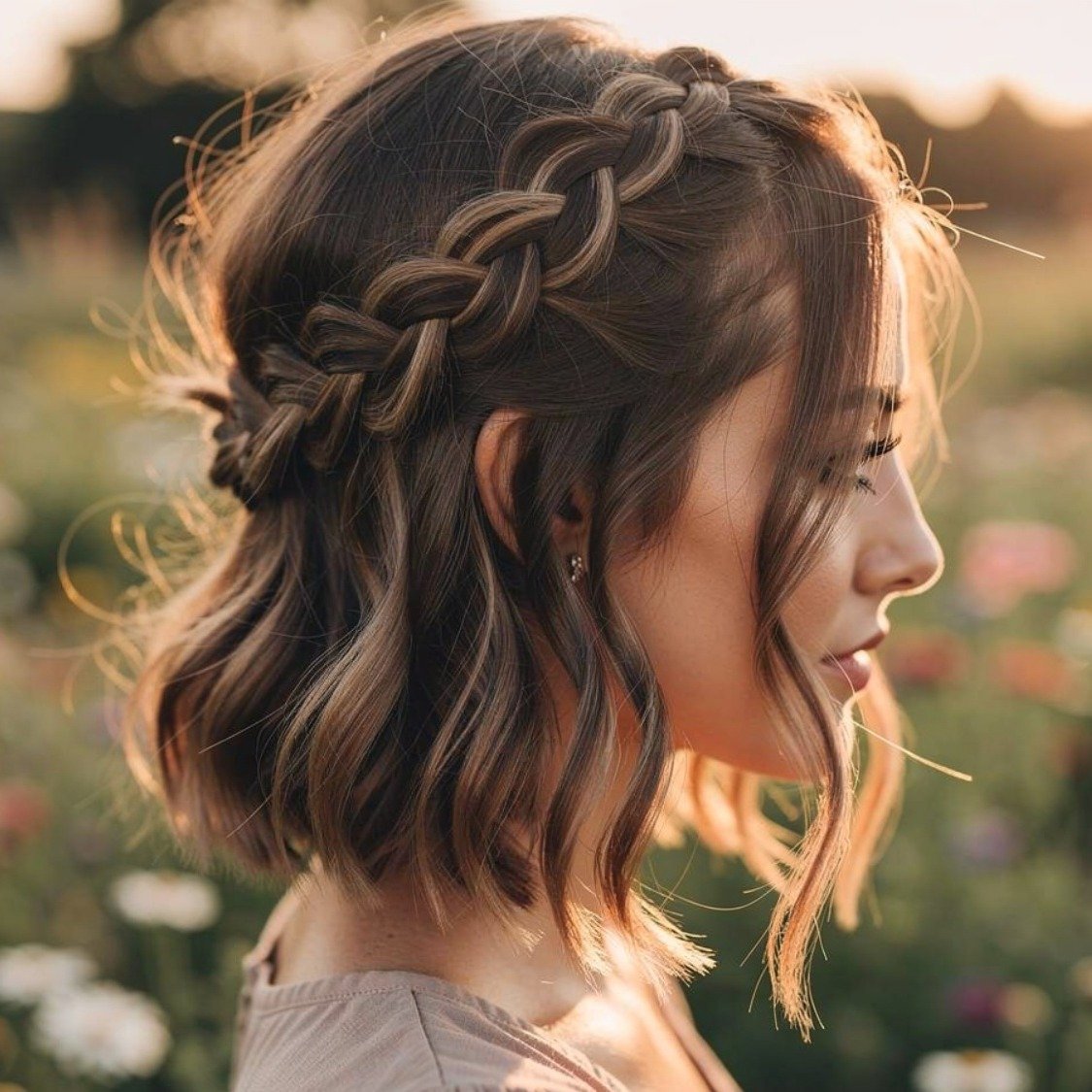 15 Braided Hairstyles Short Hair Lovers Will Want to Try 7 Waterfall Braid for Short Hair