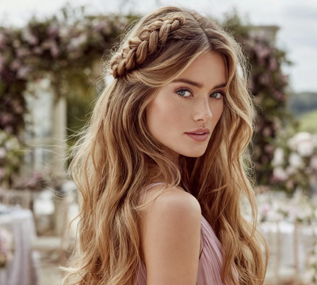 Waterfall Braid with Loose Waves cropped