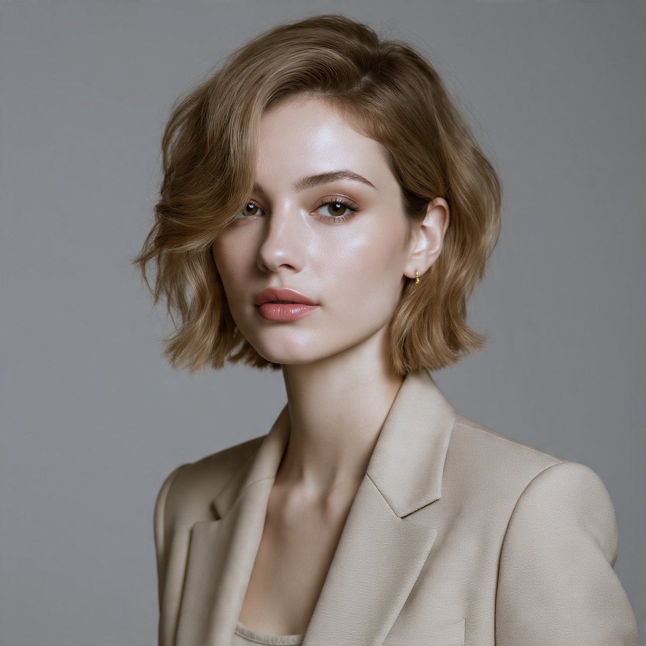 Wavy Angled Bob