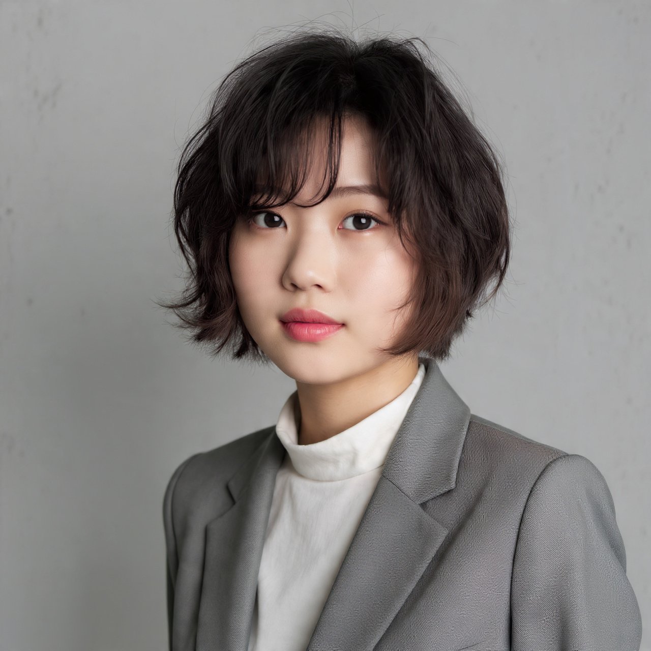 Wavy Bob with Curtain Bangs