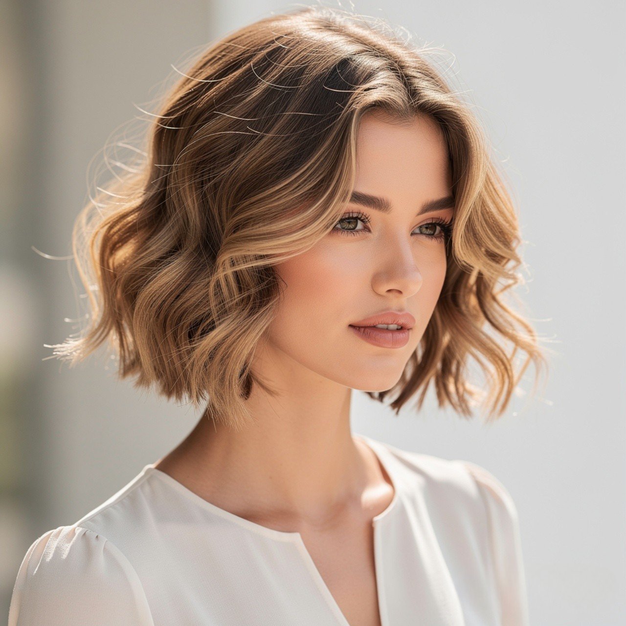 14 Trendy Summer Hairstyles for Short Hair that You’ll Love 4 Wavy Bob with Volume Summer Hairstyle for Short Hair