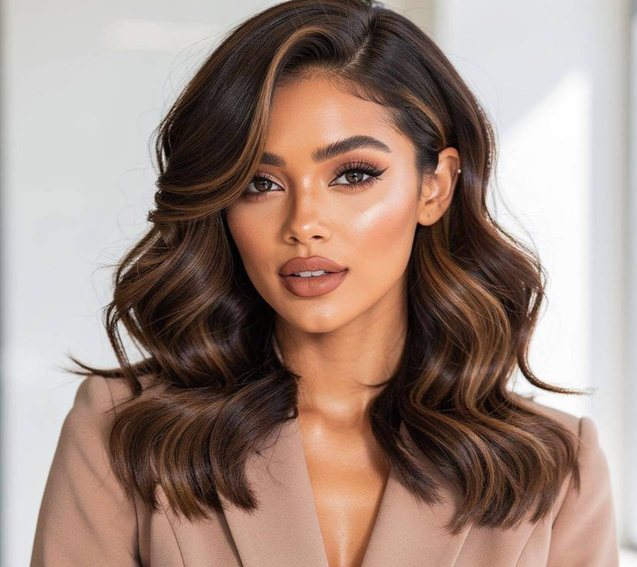 Wavy Lob Cute Quick Weave Hairstyles for Fine Hair