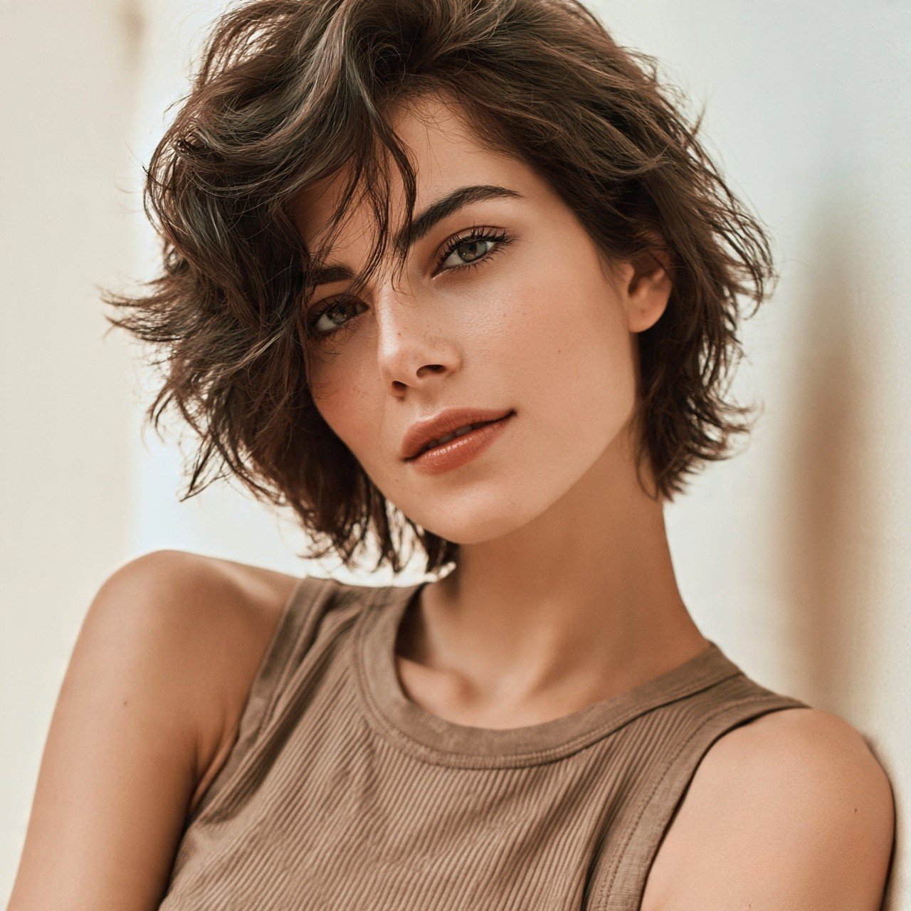 Wavy Pixie Bob Haircut