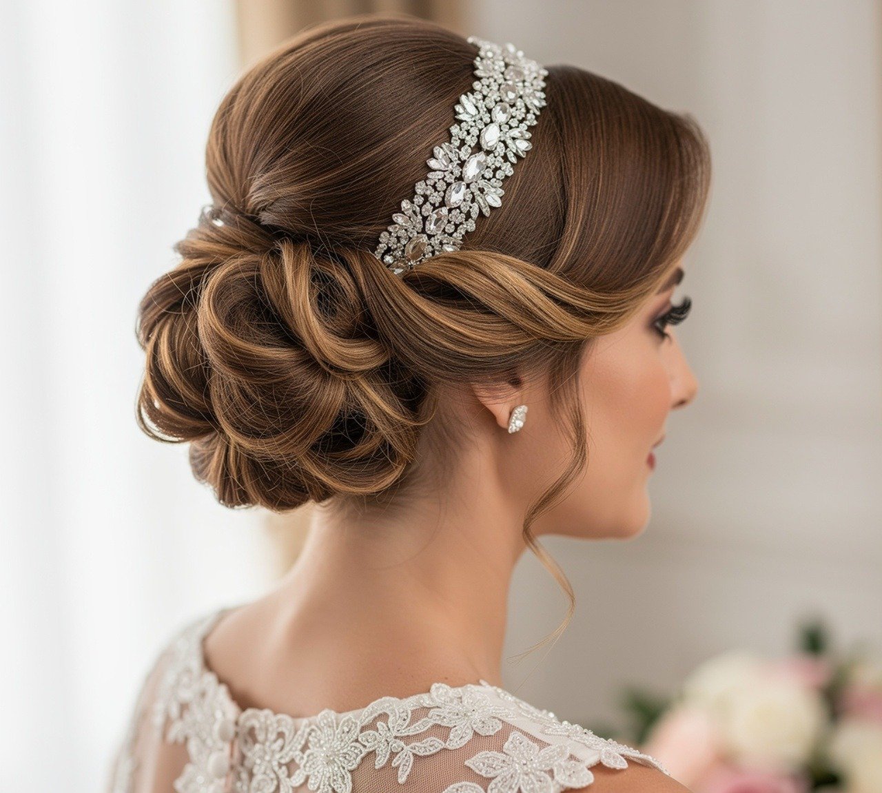 14 Beautiful Wedding Hairstyles for Short Hair Every Bride Will Love 12 Wedding Hairstyles for Short Hair with Crystal Headbands