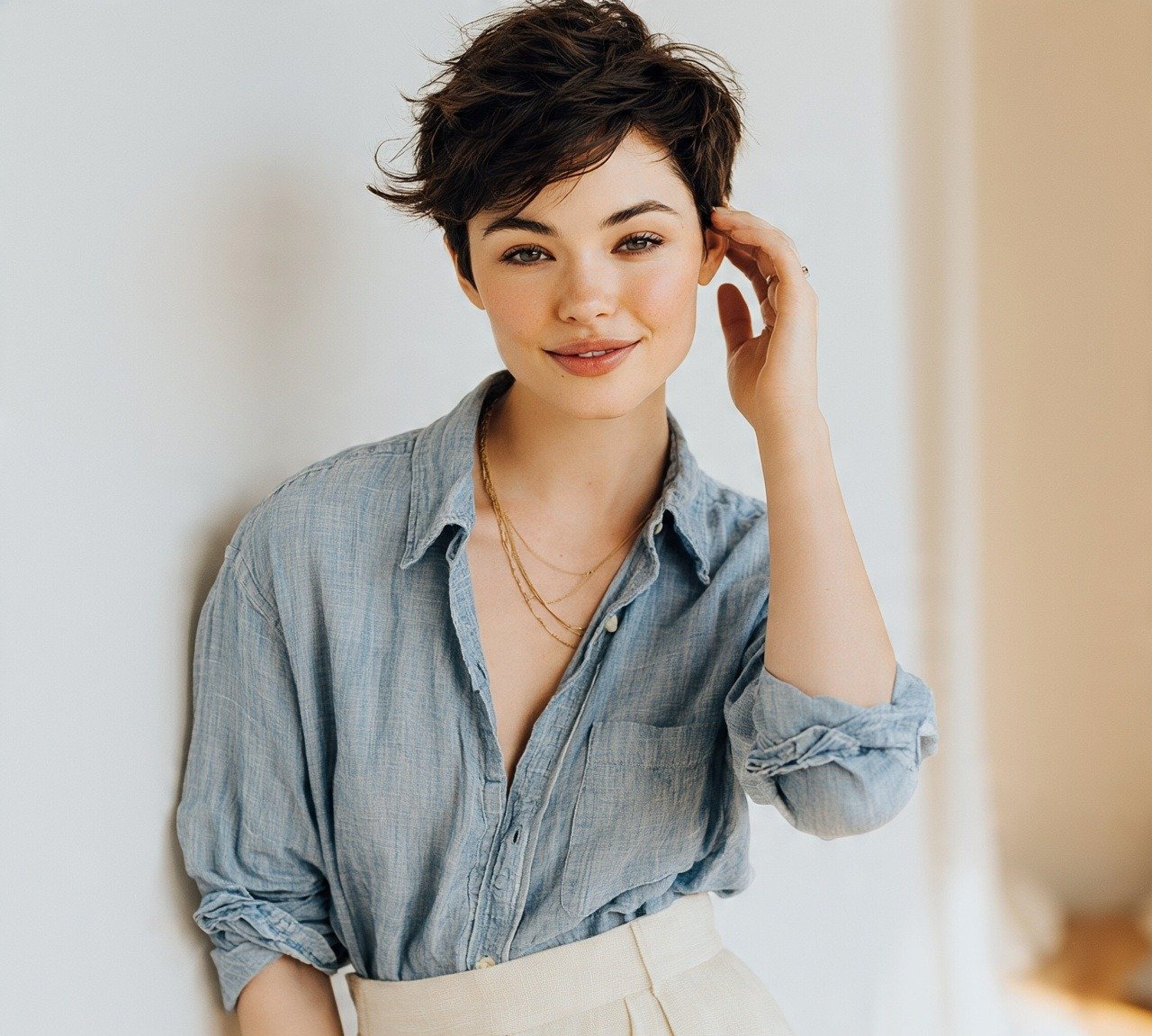 Wispy Pixie with Long Bangs For Short Hairs