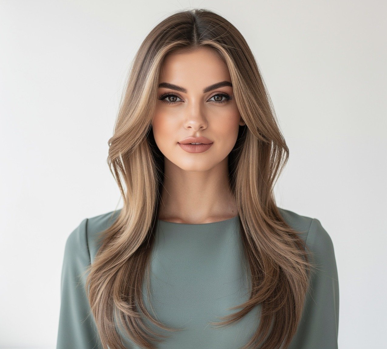 Wispy V Cut Hairstyle for Long Straight Hair