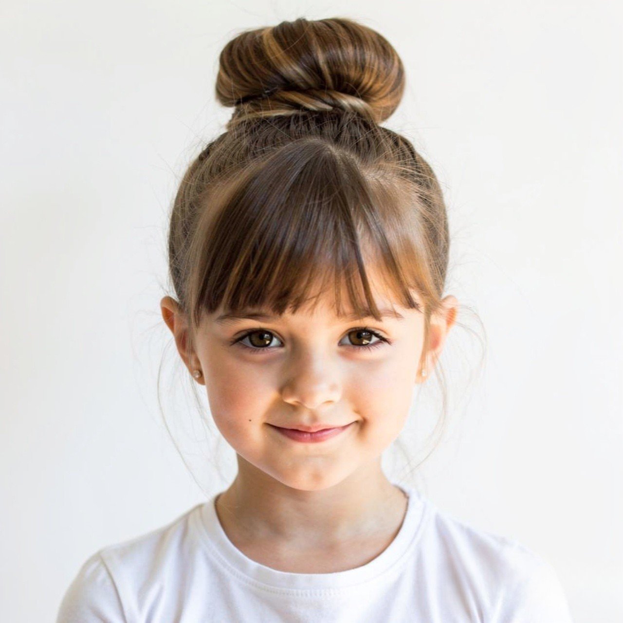 14 Trendy Cute Easy Hairstyles for School that You'll Love 12 a single portrait photo of a cute easy high bun ha