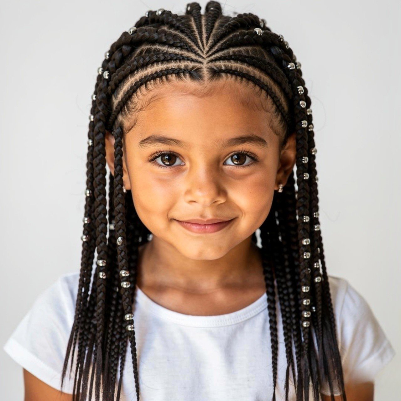 cornrow with beads hairstyle for school single per