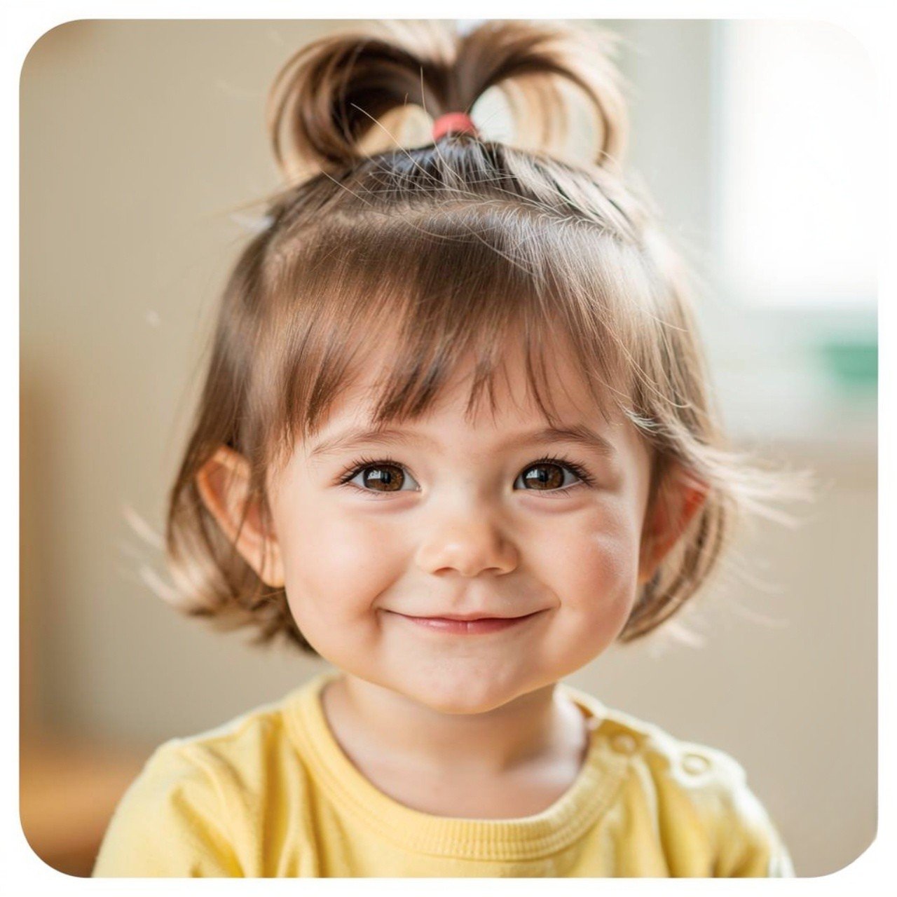 Hairstyles for Short Hair Kids: 15 Trendy Ideas that You’ll Love 3 cute half up hairstyle for a young child with shor