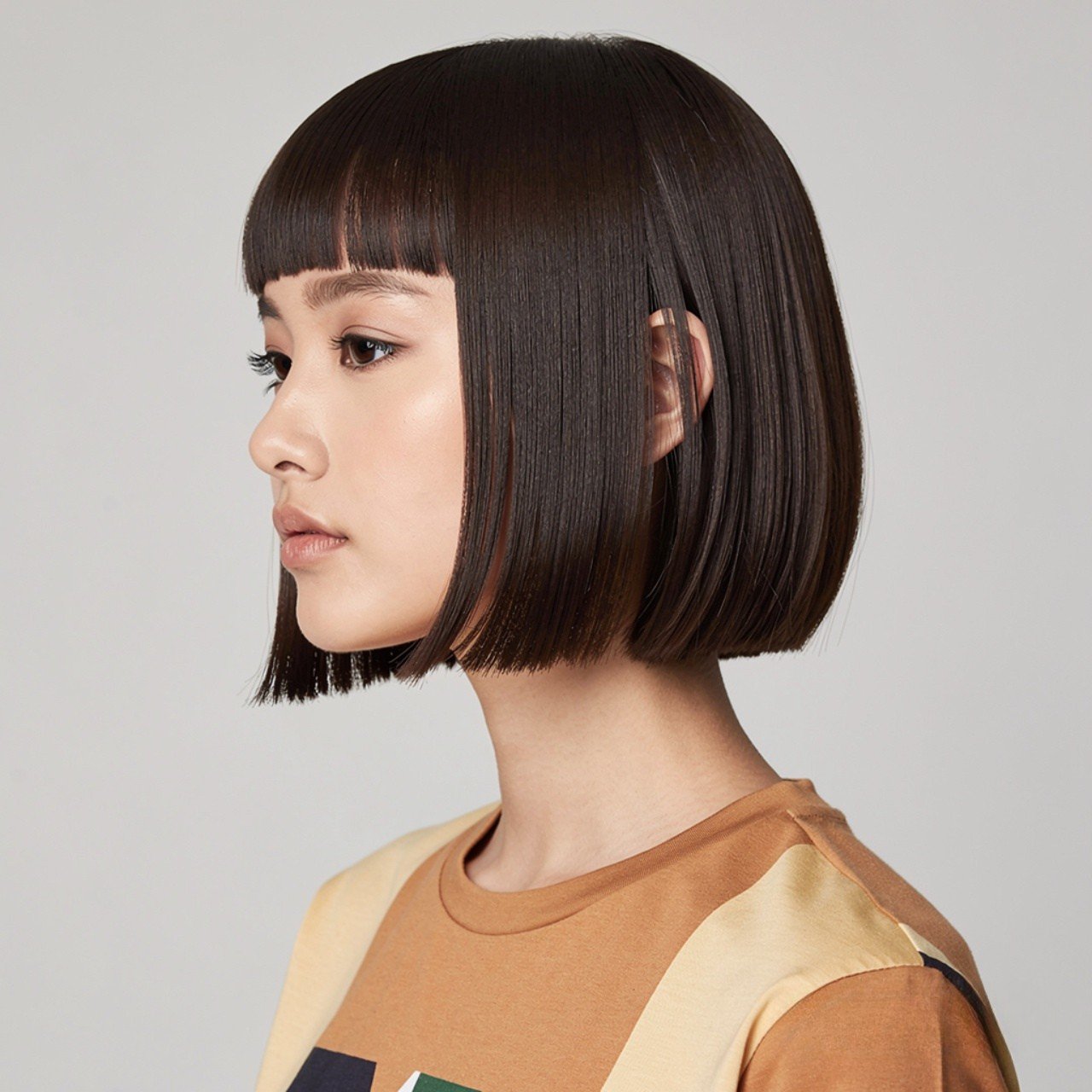 french bob hairstyle for short straight hair squar