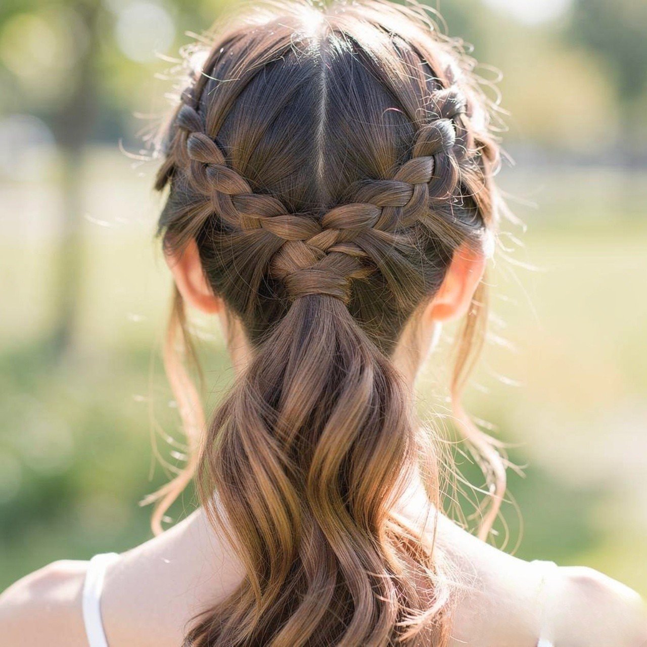 14 Trendy Cute Summer Hairstyles that You’ll Love 13 half up braided ponytail cute summer hairstyle sin