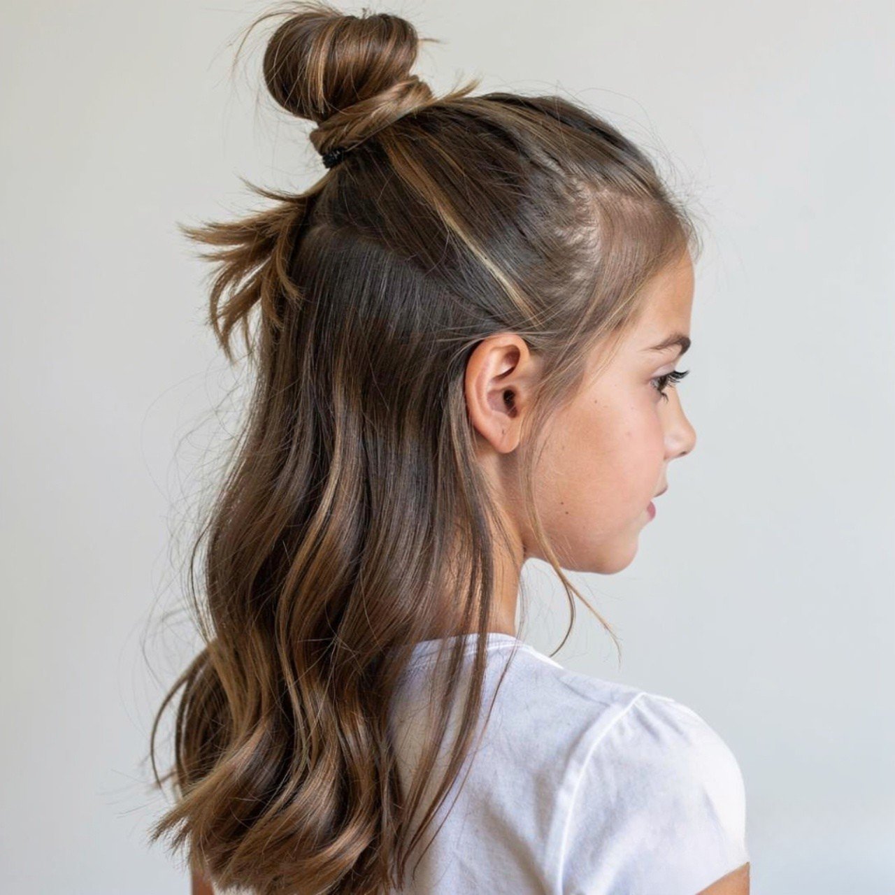 half up half down quick and easy hairstyle for sch 1