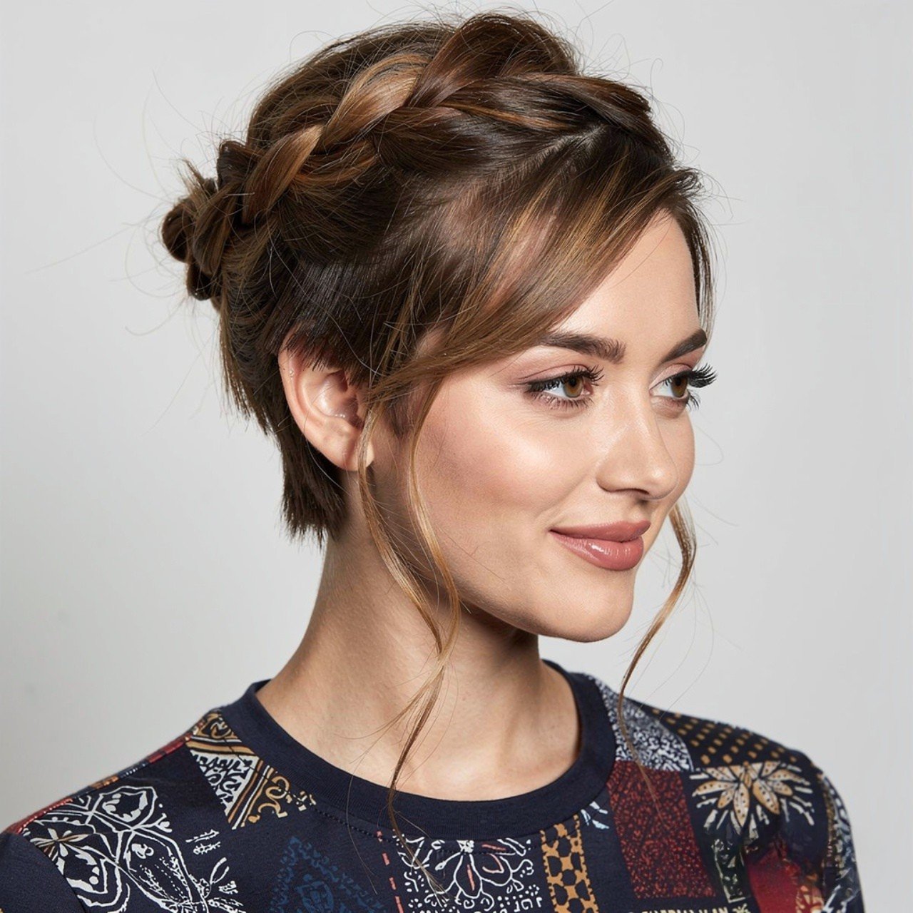 half up twist quick easy hairstyle for short hair