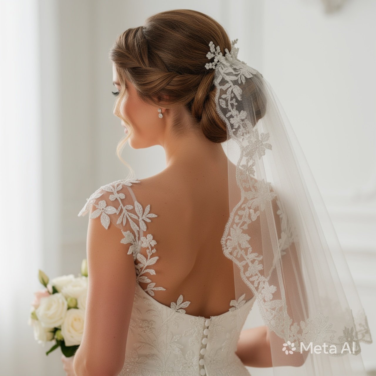14 Trending Hairstyles for Wedding Every Bride and Guest Will Love 16 high quality photorealistic square 11 image of one 1