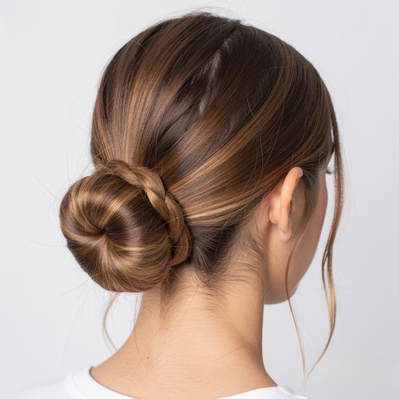 14 Trendy School Hairstyles for Medium Hair that You’ll Love 6 low bun school hairstyle for medium length hair ne