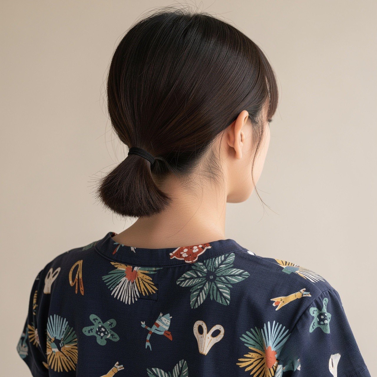 low mini ponytail quick easy hairstyle for short h