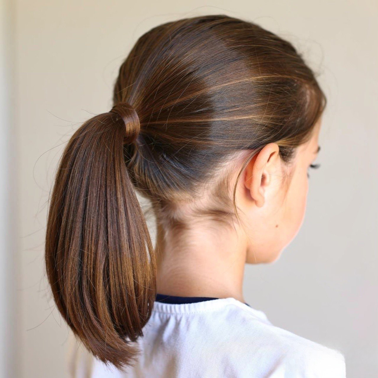 low ponytail hairstyle for back to school single s