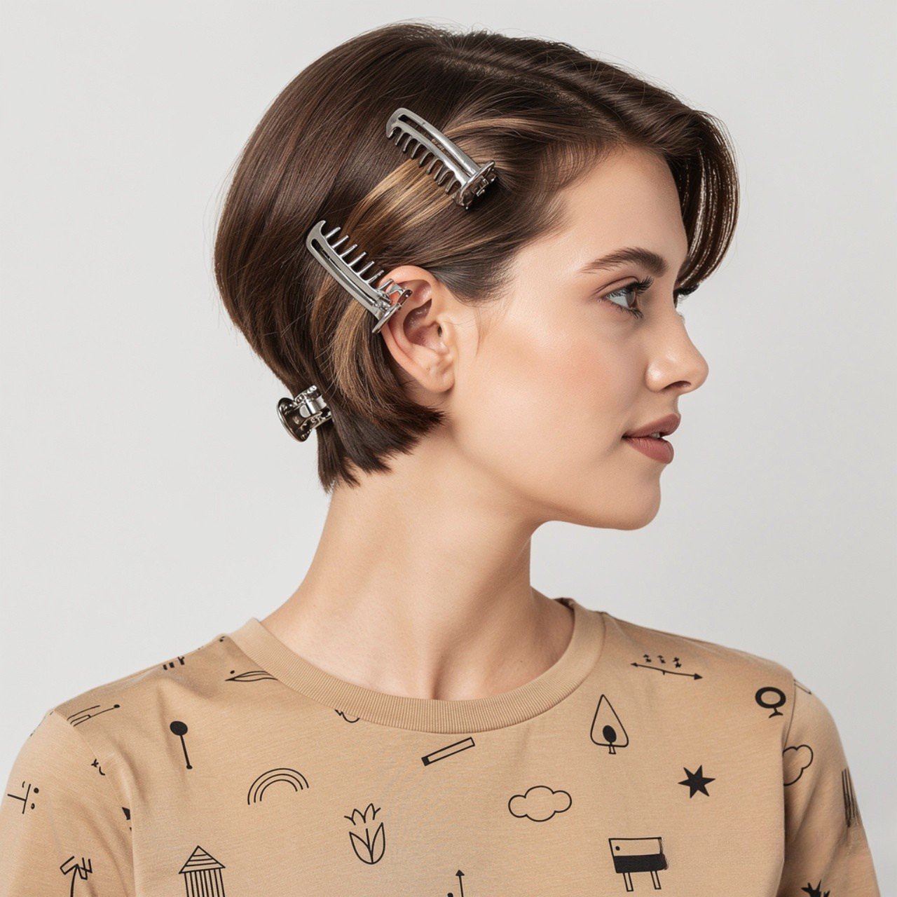 mini claw clip quick easy hairstyles for short hai